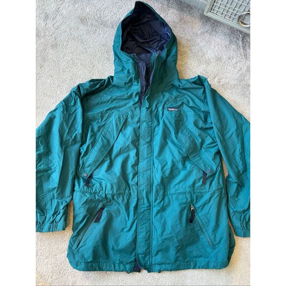 vintage Patagonia Lightweight Parka Hoodie Zip Jacket, Large C48 - Picture 1 of 7